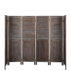 Levede 6 Panel Partition Room Divider Brown-1954802330083921921