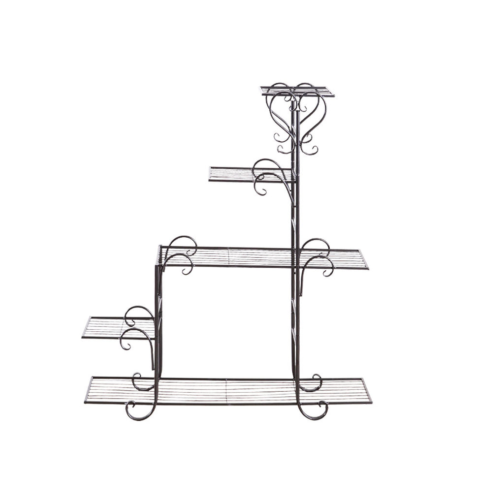 Levede Plant Stand Outdoor Indoor Metal Black-1954802662285381633