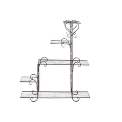 Levede Plant Stand Outdoor Indoor Metal Black-1954802662285381633