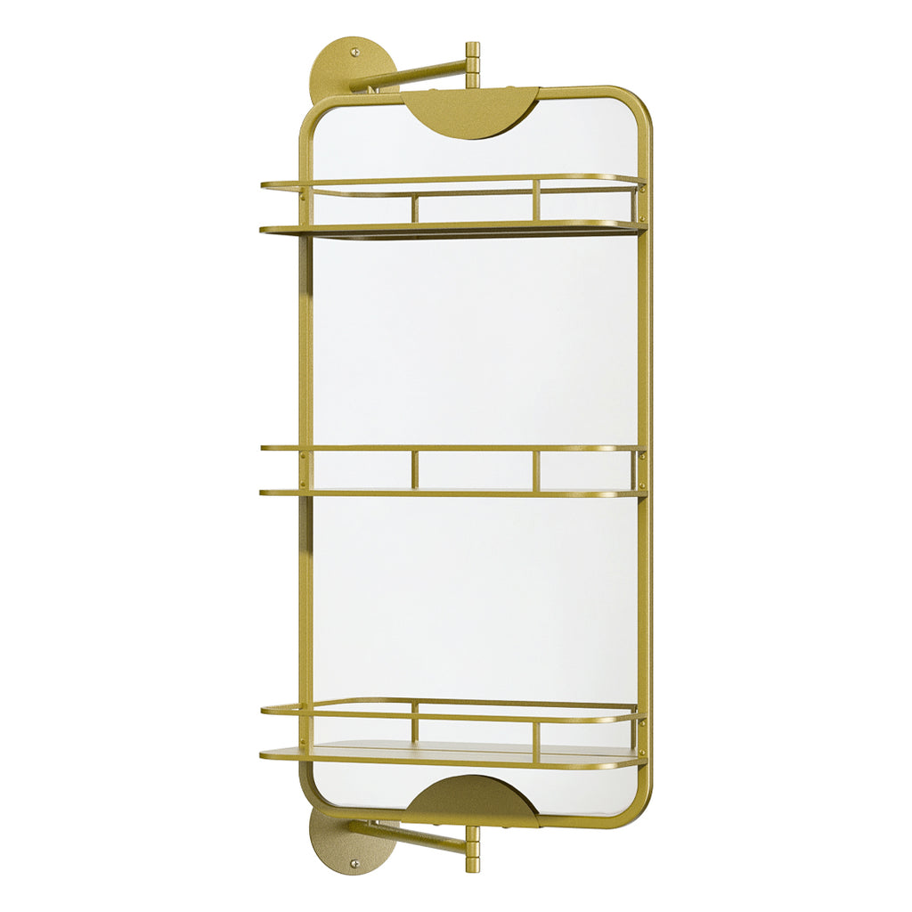 Yezi 360? Swivel Bathroom Wall Mirrors with Storage-1954803008793612289