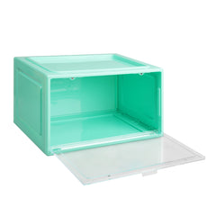Stacked Sneaker Display Case Stackable Cyan-1954802601912569857
