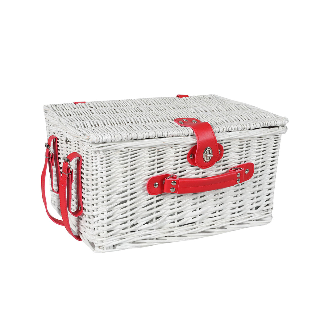 Picnic Basket Set Baskets 4 Person Wicker-1954802902455422977