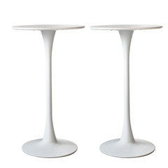 Levede 2x Round Bar Table Pub Tables White-1954802994746888193