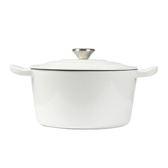 TOQUE 4L Enamel Dutch Oven Pot in White Colour-1954802796066902017