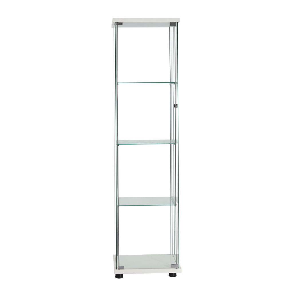 Stacked Display Cabinet Tempered Glass White-1954803004272152577