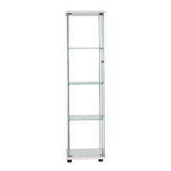 Stacked Display Cabinet Tempered Glass White-1954803004272152577