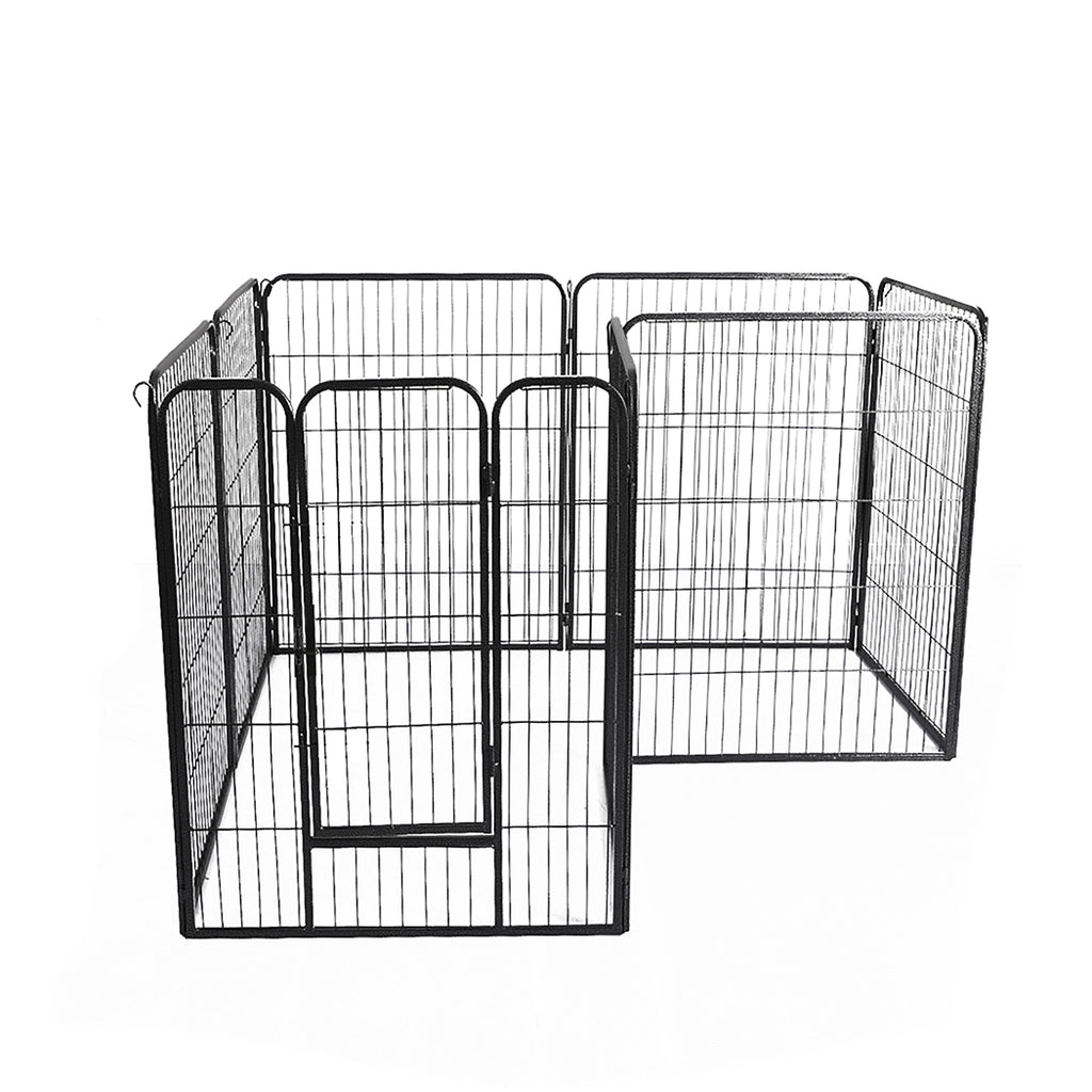 PaWz 8 Panel Pet Dog Playpen Puppy Exercise Black 2.5kg Mackerel & Lamb-1954803024098627585