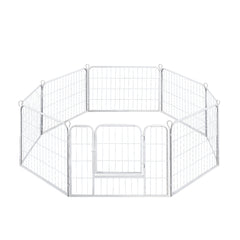 PaWz 8 Panel 24'' Pet Dog Playpen Puppy White 24 inch-1966287384542842881