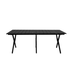 Levede Folding Camping Table Chair Set Black-1954802886345101313