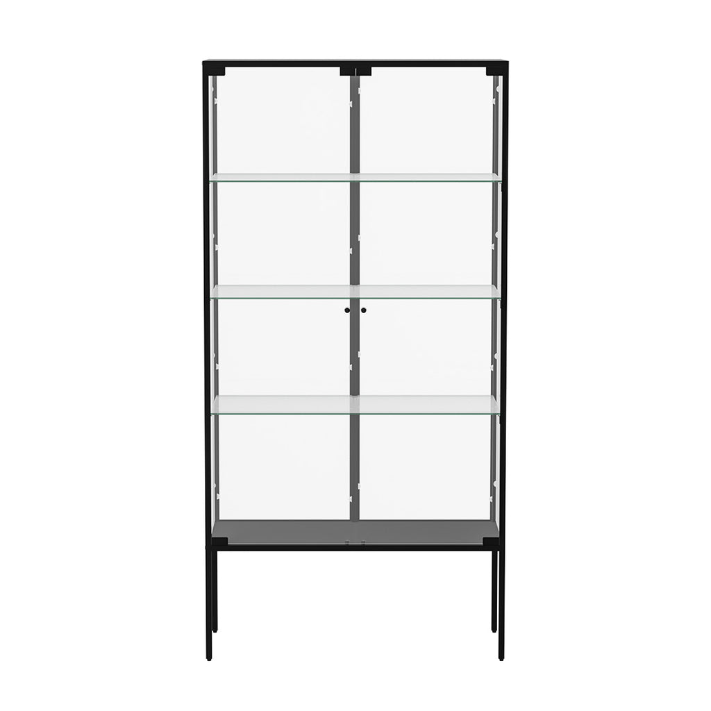 Stacked Glass Display Cabinet Steel 4 Tier 160cm-1954802409951858689