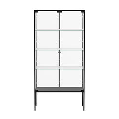 Stacked Glass Display Cabinet Steel 4 Tier 160cm-1954802409951858689