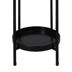 Levede 2 Tier Plant Stand Outdoor Indoor Black Large-1954802665653407745