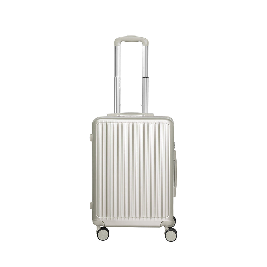 Slimbridge Luggage Suitcase Trolley White 2pc 14"+20"-1954802820196732929