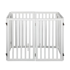 PaWz Wooden Pet Gate Dog Fence Safety White 10 Pack-1954802529925730305