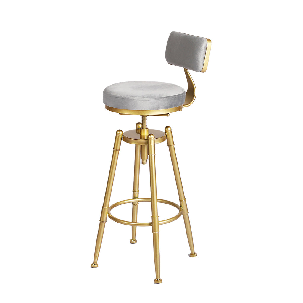 Levede 1x Bar Stools Kitchen Stool Chair Grey-1954802951079989249
