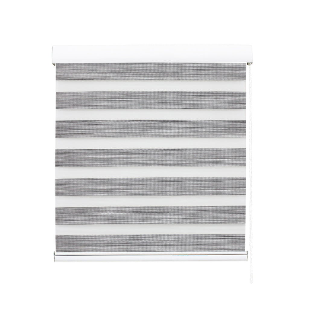 Marlow Blackout Zebra Roller Blind Curtains 180x210 Grey-1954802973611790337