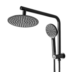 High Pressure Shower Head Set Rain Round Black-1954802953378467841