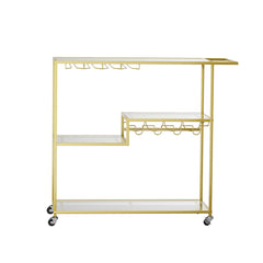 Levede Bar Cart Gold Drinks Serving Trolley 4 Tier-1963748907435560961