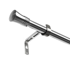 Marlow Satin Nickel Curtain Rod Steel Quiet Rail Pole Pommel Set Adjustable-1954802388523159553