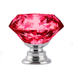 16 Pcs Red Crystal Knobs Diamond 30mm Small Red-1954802684863320065