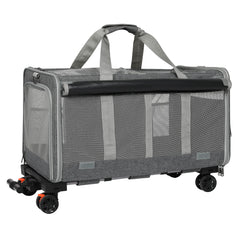 Pawz Pet Carrier 4 Wheel Portable Rolling Foldable-1954802466788872193