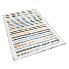 Marlow Floor Rug Short Pile Washable Carpet Soft Plush Non Slip Stripe 200x290-1954802390108606465