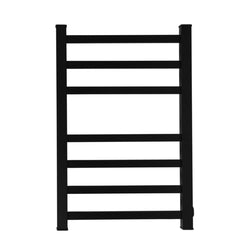 Heated Towel Rail Warmer Rack Wall Mounted Black-1954802747891126273