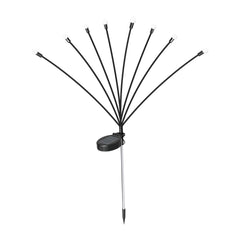 Firfly Solar Lawn Lights 8LED 4PC Outdoor Black-1954802836537741313