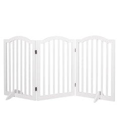 PaWz Wooden Pet Gate Dog Fence Safety White-1954802550024835073