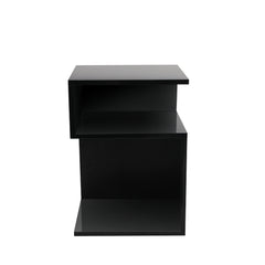 Levede 1xBedside Tables Drawers Side Black-1954802869278478337