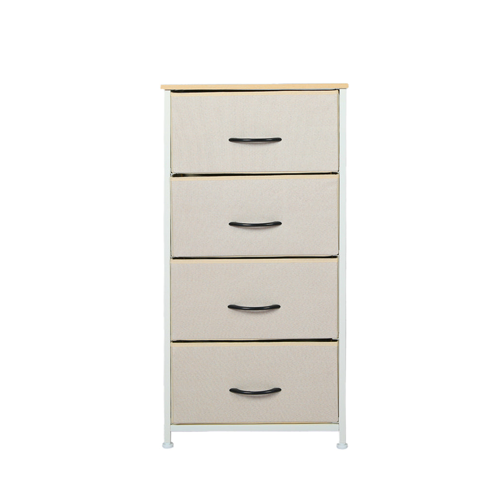 Levede Storage Cabinet Tower Chest Beige-1954802983011225601