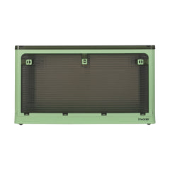 Storage Box Plastic Stackable Container L Green Large-1954802599781863425