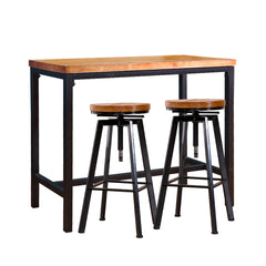 Levede 3pcs Bar Table Barstools Industrial-1954802950241128449