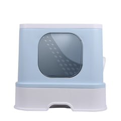 PaWz Cat Litter Box Fully Enclosed Kitty Blue-1954802511995080705