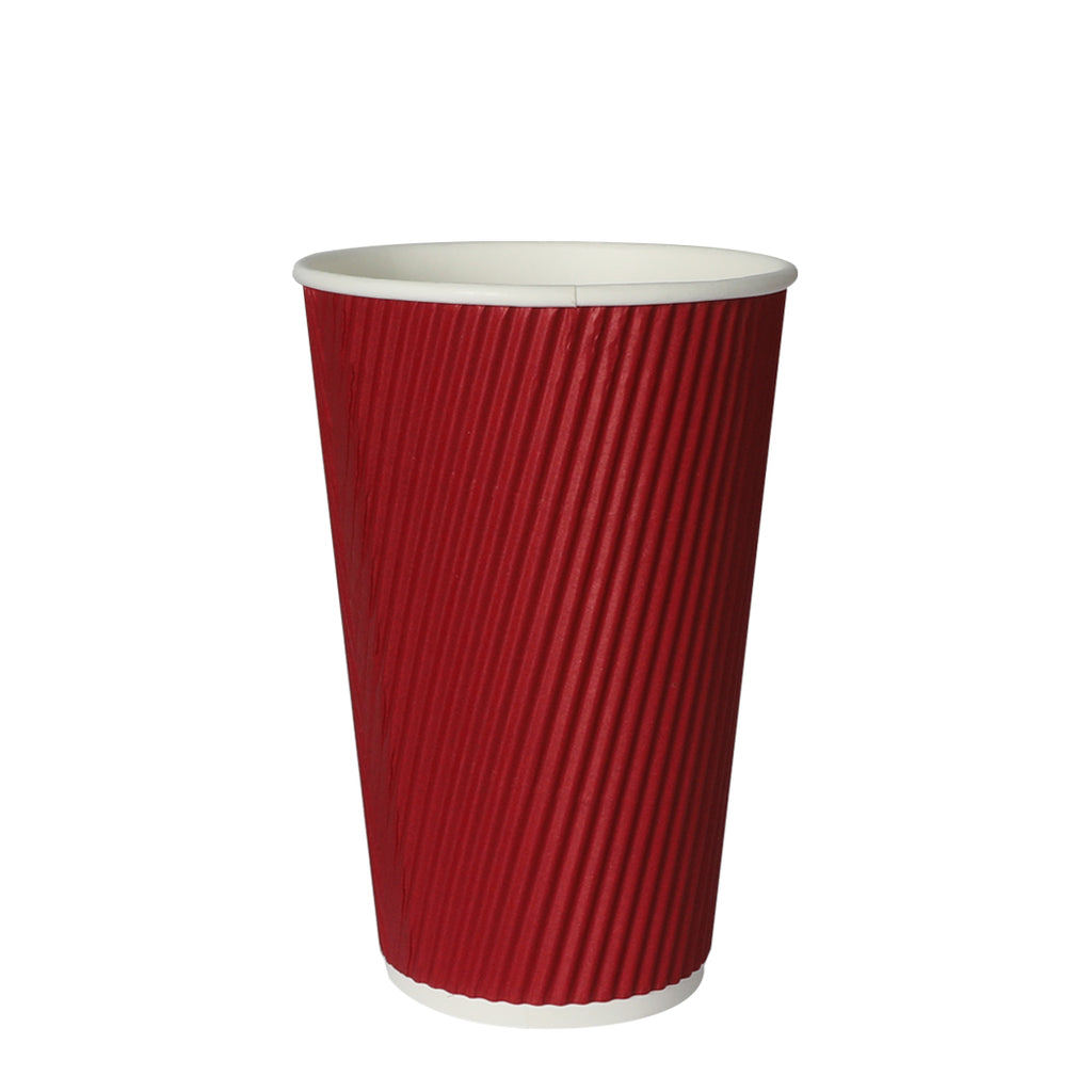 500 Pcs 16oz Disposable Takeaway Coffee Red-1954802897040576513