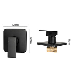 Dutxa Bathroom Shower Mixer Tap Brass Black-1954802751879909378