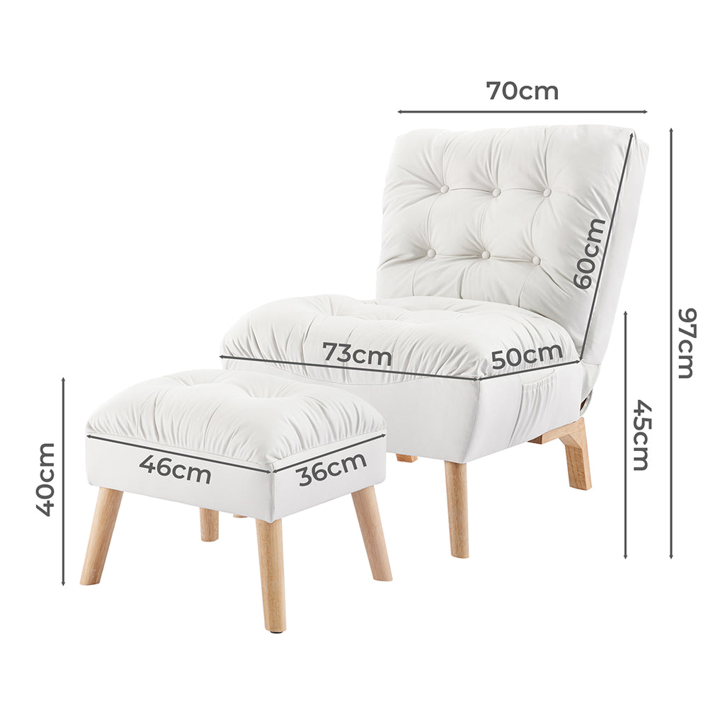 Levede Sofa Ottoman Set Accent Recliner-1954802893655773186