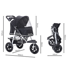 PaWz Pet Stroller Pram Dog Carrier Trailer-1954802607453245442