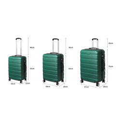 Slimbridge 3PC Luggage sets Suitcase Green-1954802817260720130