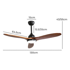 Spector 52'' Ceiling Fan DC Motor LED Walnut-1954802707130880002