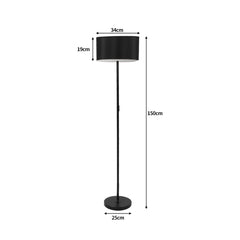 EMITTO Modern LED Floor Lamp Stand Reading Black-1954802826509160450