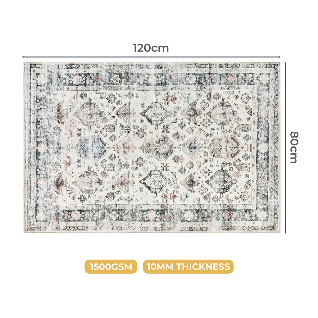 Marlow  Floor Rug Vintage Short Pile Washable Carpet Soft Plush Non Slip 80X120-1954802389546569730