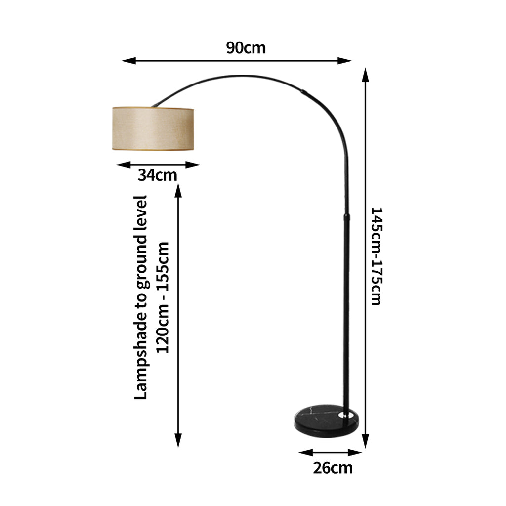 EMITTO Modern LED Floor Lamp Reading Grey-1954802831097729026