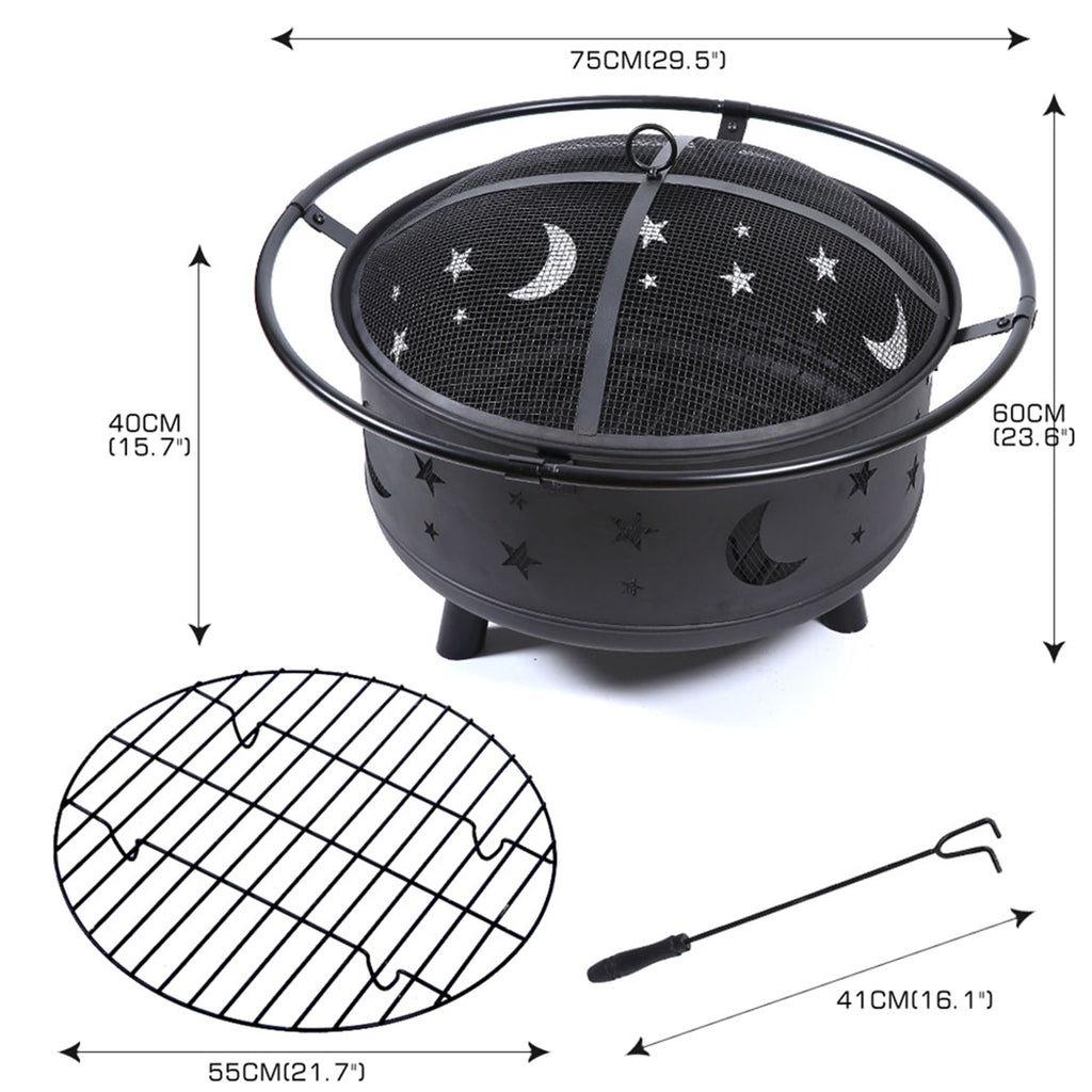Fire Pit BBQ Grill Pits Outdoor Fireplace-1954802506005614594