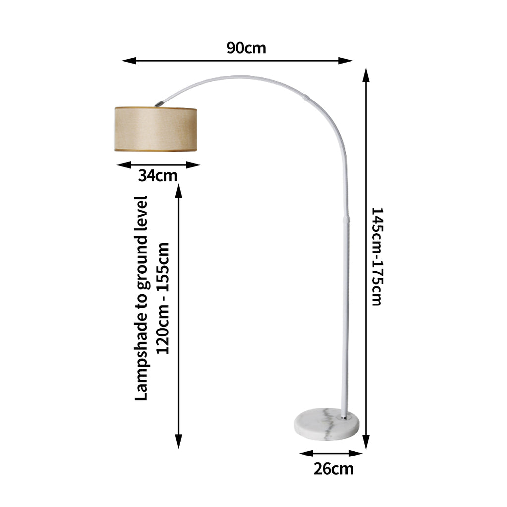 EMITTO Modern LED Floor Lamp Reading Beige-1954802831299055618