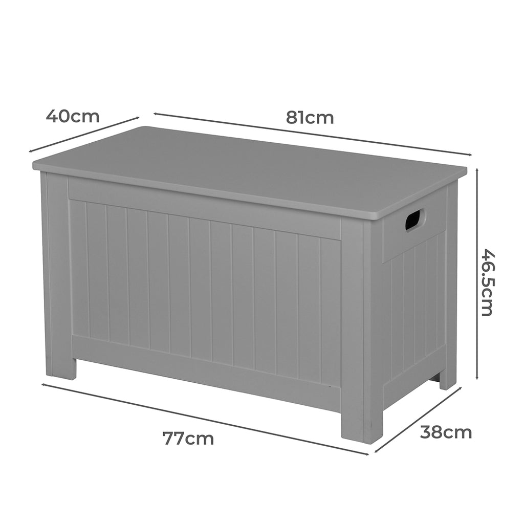 Levede Kids Toy Box Storage Chest Cabinet Grey-1954802614482898946