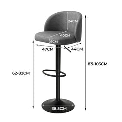 Levede Rolling  Bar Stool-1954802408190251010