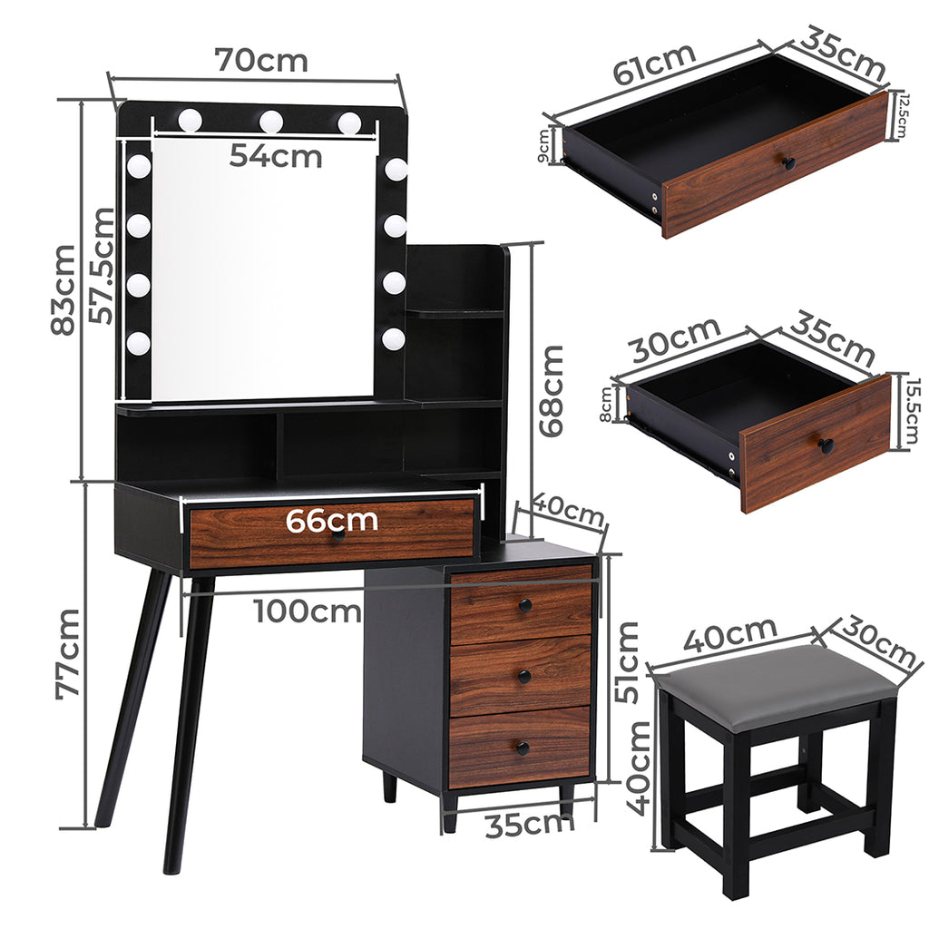 Levede Dressing Table Stool Set-1954802442864562178