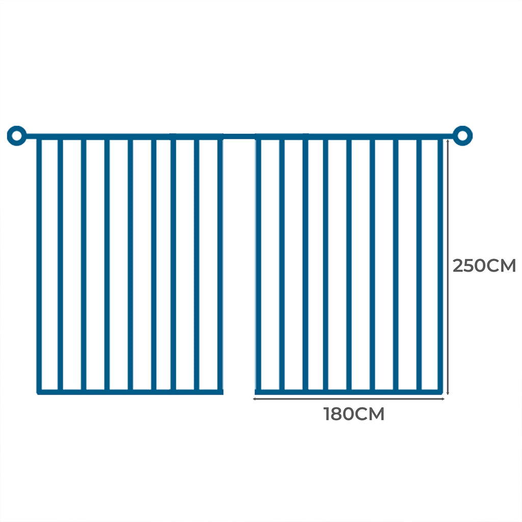 Marlow 2XBlockout Curtains Chenille 180x250 Blue CD1016-180x250-DG-1954802976119984130