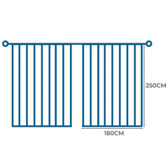 Marlow 2XBlockout Curtains Chenille 180x250 Blue CD1016-180x250-DG-1954802976119984130